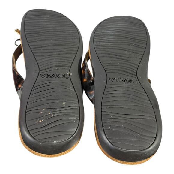 Vionic Bella II Tortoise Flip Flops Women’s Size 9 – Orthotic Sandals Brown - Picture 7 of 7